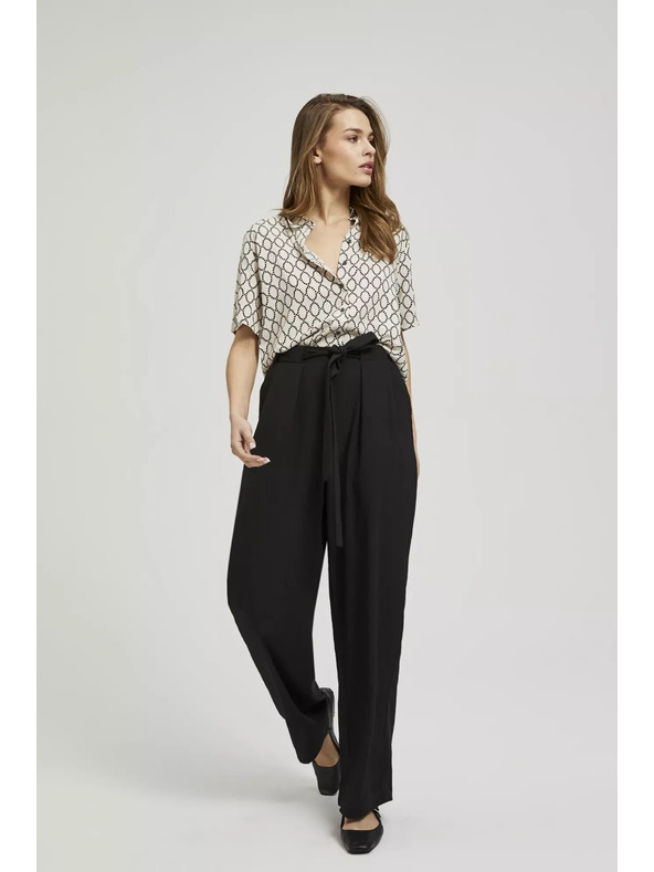 Moodo Bež srajca z gumbi s teksturo Moodo