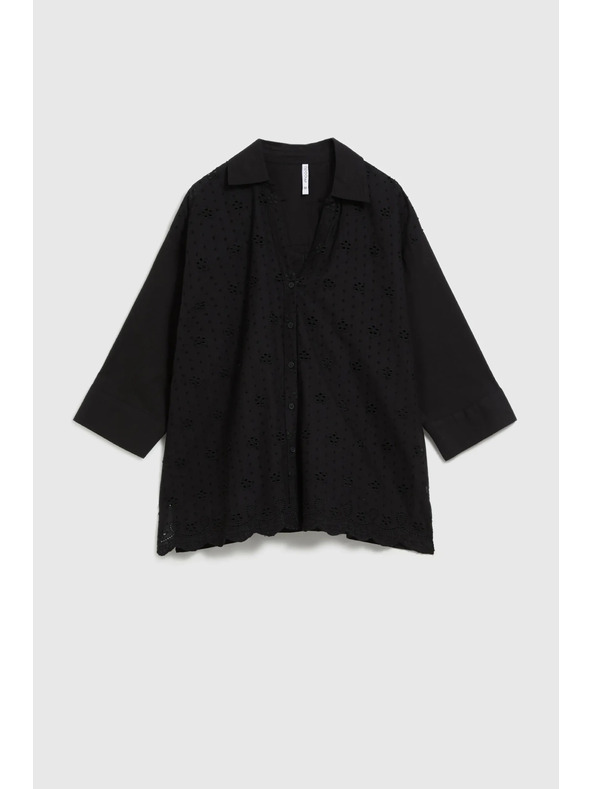 Moodo Črna oversize srajca na gumbe Moodo