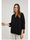 Moodo Črna oversize srajca na gumbe Moodo
