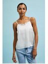 Moodo Bela majica brez rokavov Moodo