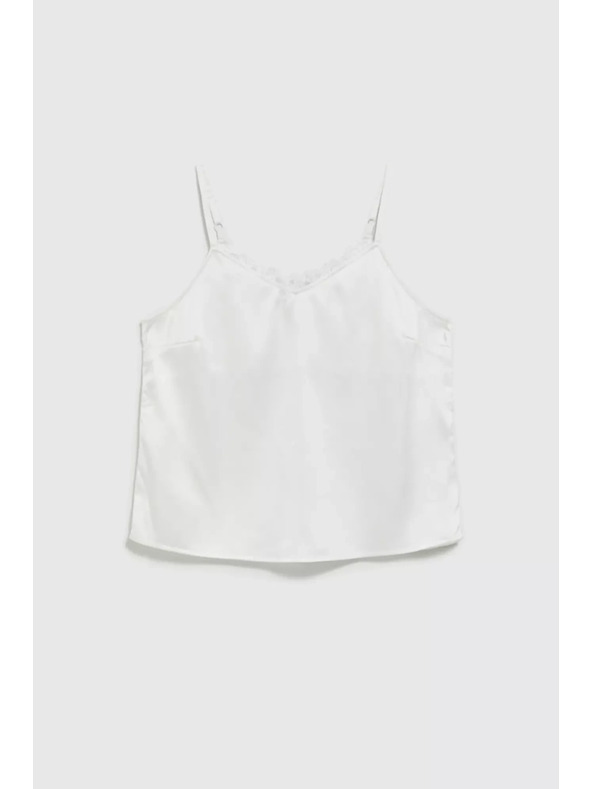 Moodo Bela majica brez rokavov Moodo