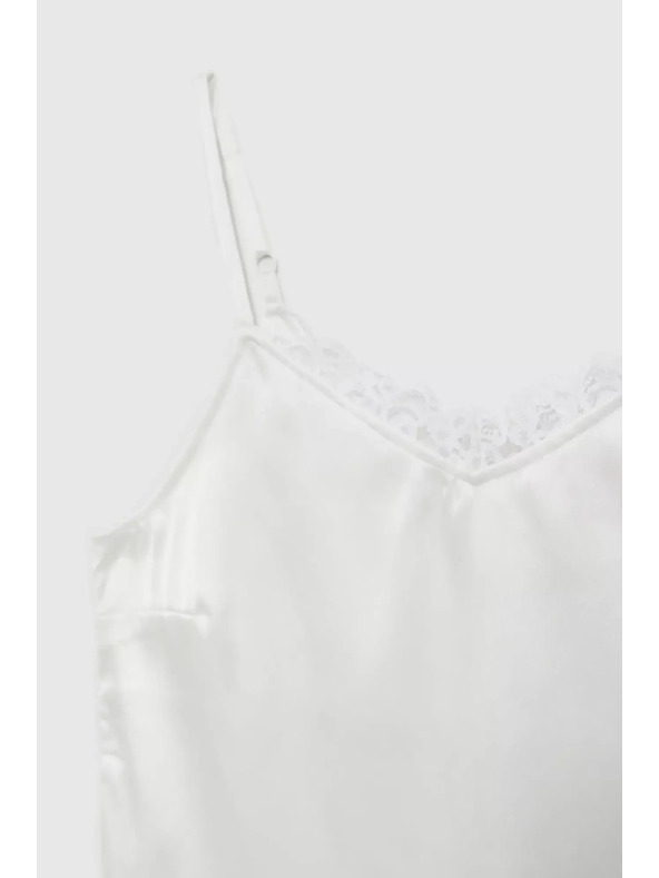 Moodo Bela majica brez rokavov Moodo