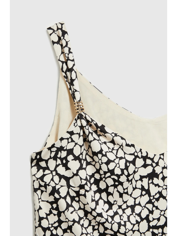 Moodo Vzorčasta srajca na naramnice, bež Moodo