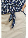 Moodo Modra cvetlična srajca z vezavo Moodo