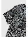Moodo Viskozna srajca z vzorcem, črna Moodo