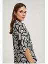 Moodo Viskozna srajca črno-bela Moodo