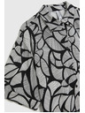 Moodo Viskozna srajca črno-bela Moodo