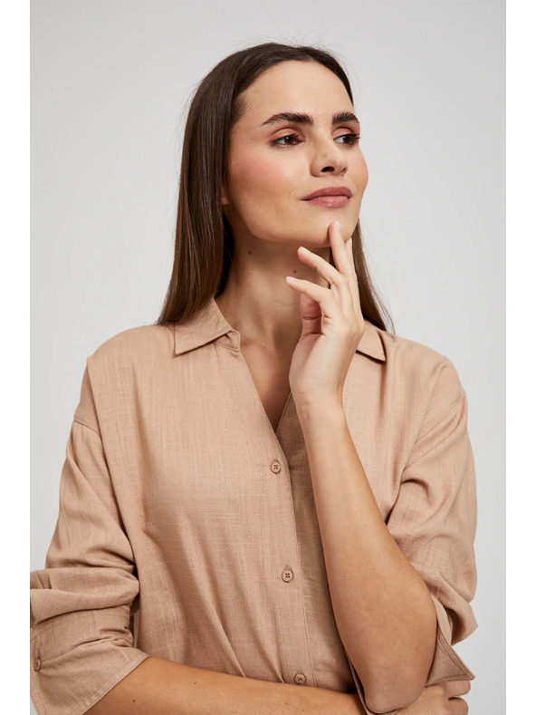 Moodo Lanena srajca bež Moodo