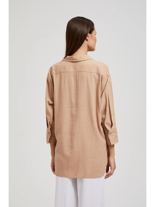 Moodo Lanena srajca bež Moodo