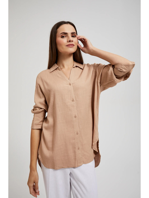 Moodo Lanena srajca bež Moodo