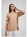 Moodo Lanena srajca bež Moodo