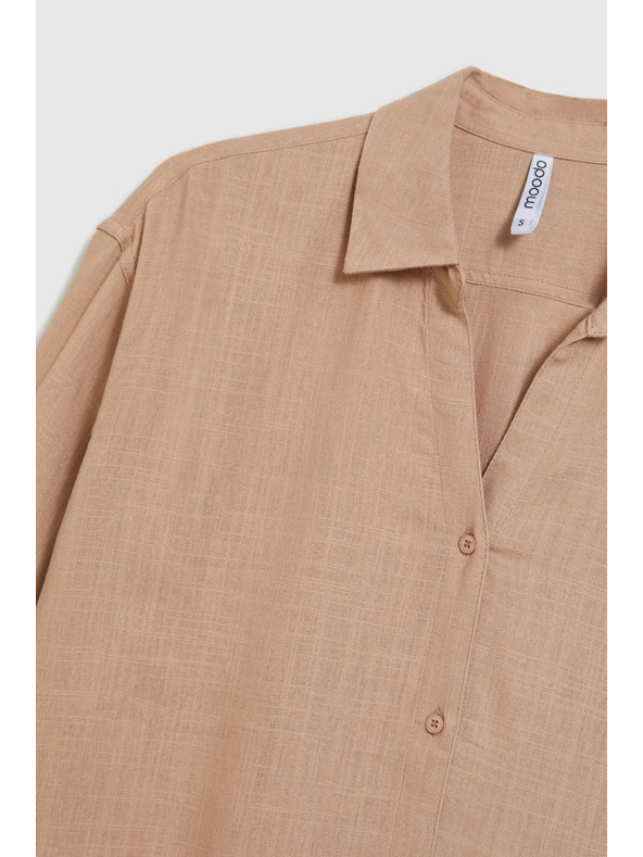 Moodo Lanena srajca bež Moodo