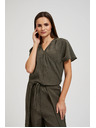 Moodo Srajca z V-izrezom in kratkimi rokavi, olivno zelena Moodo