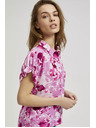 Moodo Rožnata srajca s cvetličnim vzorcem Moodo