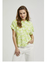 Moodo Zelena srajca z nagubani rokavi Moodo