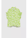 Moodo Zelena srajca z nagubani rokavi Moodo