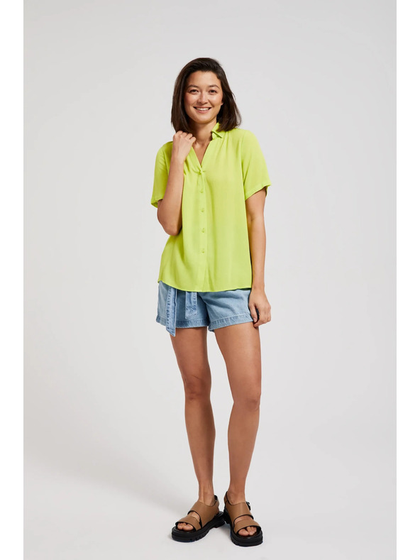 Moodo Limeta zelena srajca z ovratnikom Moodo