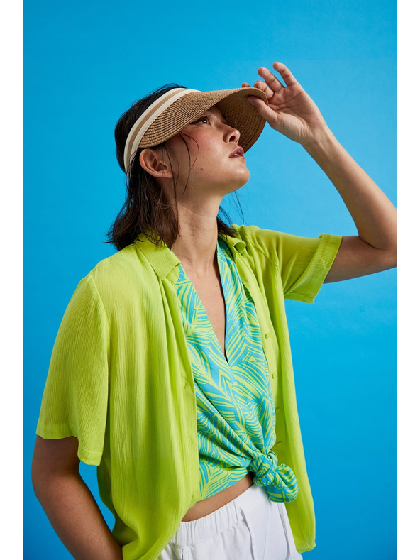 Moodo Limeta zelena srajca z ovratnikom Moodo