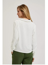Moodo Srajca z dolgimi rokavi in vezavo bela Moodo