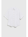Moodo Bela srajca s kratkimi in širokimi rokavi Moodo