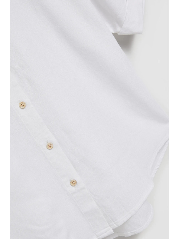 Moodo Bela srajca s kratkimi in širokimi rokavi Moodo