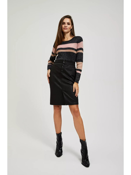 Moodo Svinčna krilo z okrasnimi gumbi črna Moodo