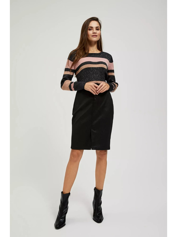 Moodo Svinčna krilo z okrasnimi gumbi črna Moodo