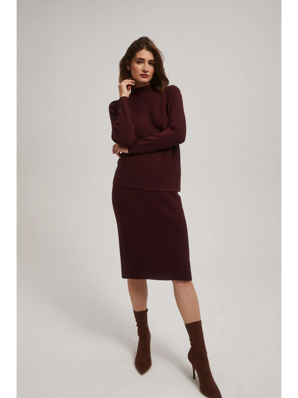 Moodo Oprijeta pletenina kostanjeve barve Moodo