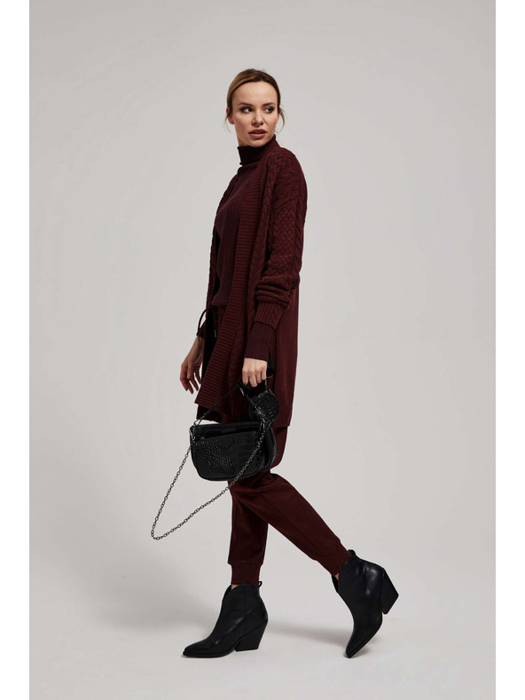 Moodo Dolg kardigan kostanjeve barve Moodo