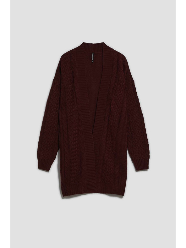 Moodo Dolg kardigan kostanjeve barve Moodo