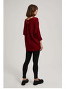 Moodo Pulover netopirjevega kroja vinsko rdeč Moodo
