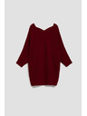 Moodo Pulover netopirjevega kroja vinsko rdeč Moodo