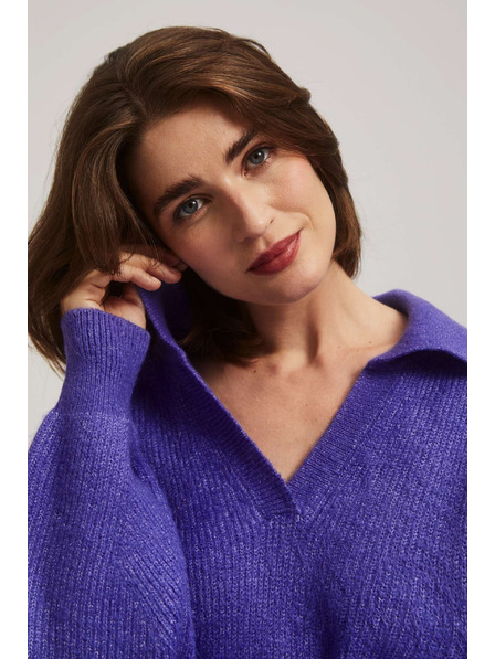 Moodo Pulover z V-izrezom vijolčen Moodo