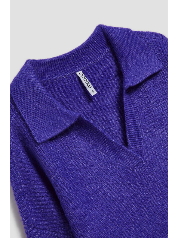 Moodo Pulover z V-izrezom vijolčen Moodo