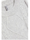 Moodo Pulover s okrasnim pletenim svetlo siv Moodo
