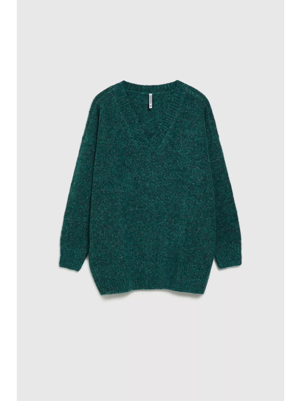 Moodo Gladek pulover z V-izrezom Moodo