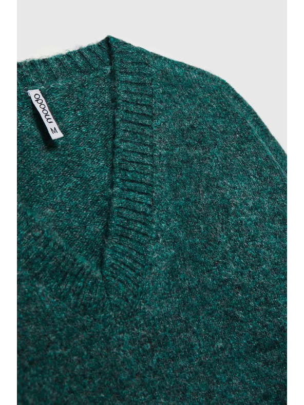 Moodo Gladek pulover z V-izrezom Moodo