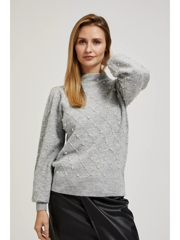 Moodo Pulover z napihnjeni rokavi Moodo