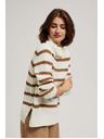 Moodo Pulover s črtami in rolakom Moodo
