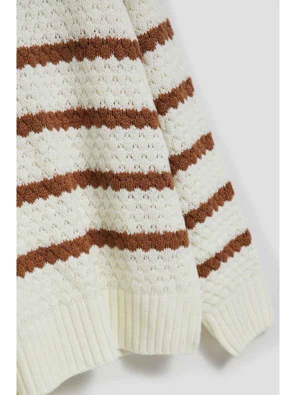 Moodo Pulover s črtami in rolakom Moodo