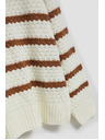 Moodo Pulover s črtami in rolakom Moodo