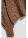 Moodo Béžev pulover z rolakom z metalnim thread-om Moodo