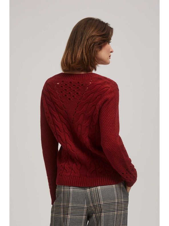 Moodo Pulover z ažurnimi rokavi Moodo