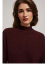 Moodo Pulover netopirjevega kroja z visokim ovratnikom Moodo