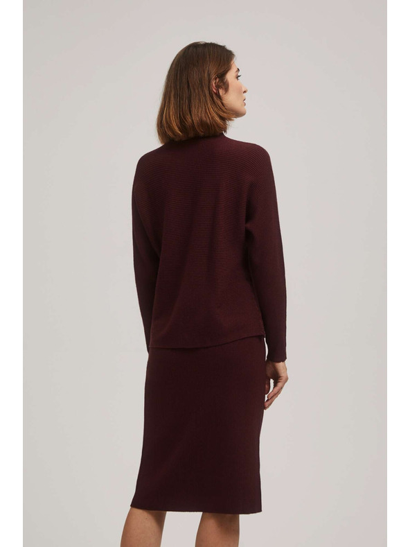 Moodo Pulover netopirjevega kroja z visokim ovratnikom Moodo