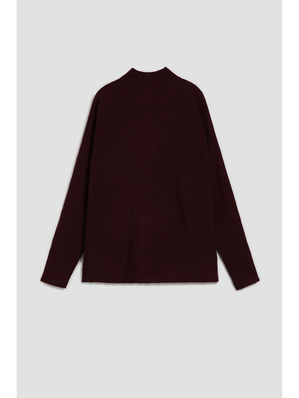 Moodo Pulover netopirjevega kroja z visokim ovratnikom Moodo