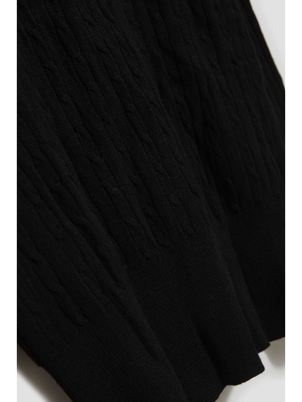 Moodo Tanek črn pulover z rolakom Moodo