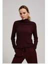 Moodo Tanek kostanjevo rjav pulover z rolakom Moodo