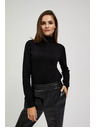 Moodo Črn pulover z rolakom Moodo