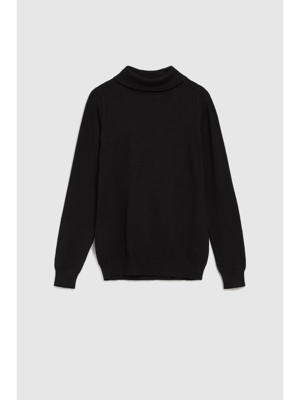 Moodo Črn pulover z rolakom Moodo
